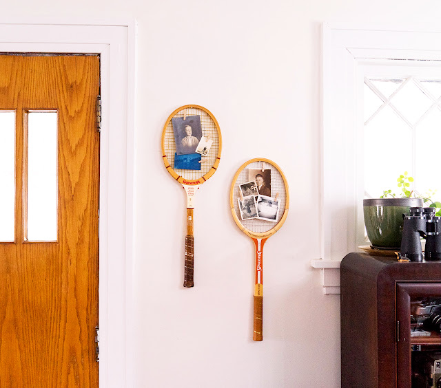 tennis racket picture frames