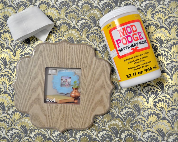 Paper, ribbon, frame, Mod Podge