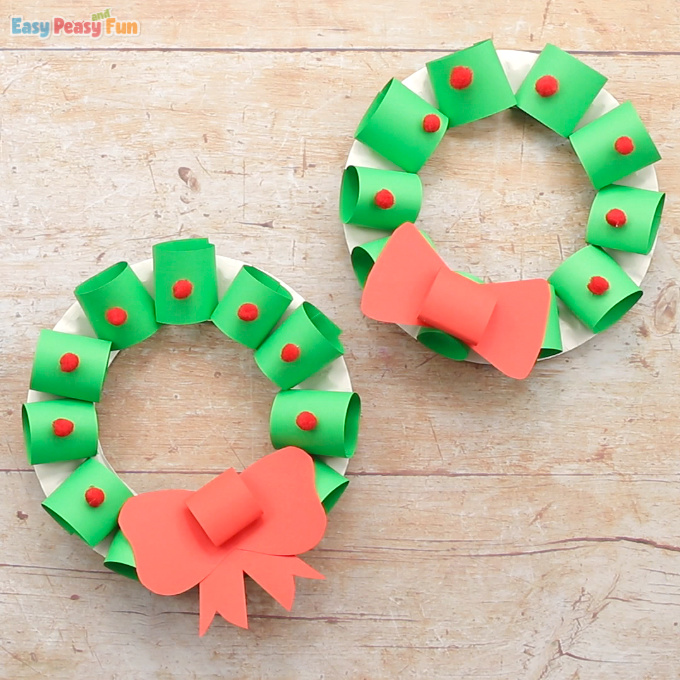 Paper Plate Christmas Wreath for Kids