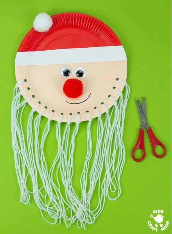 Trim Santa’s Beard fine motor activity for kids