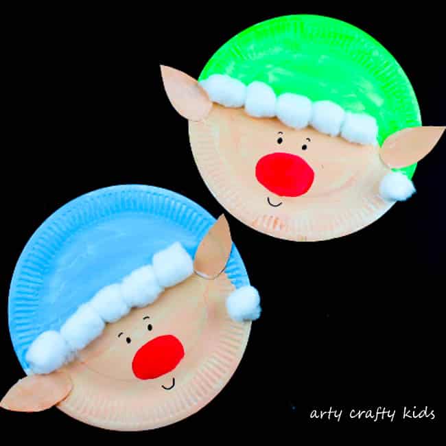 Christmas Elf Paper Plate Craft