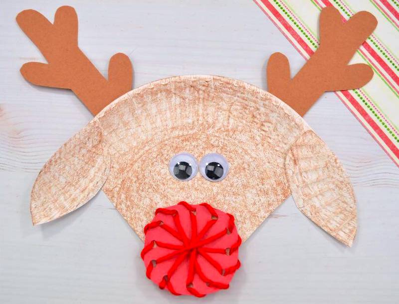 Reindeer paper plate craft
