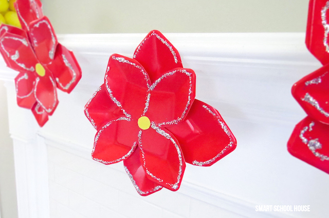 Paper Plate Poinsettias