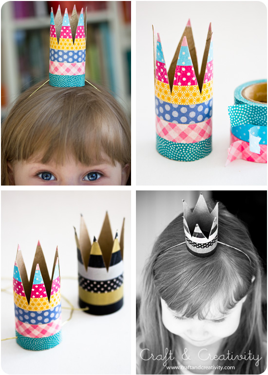 paper tube party crown