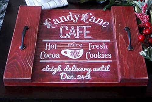 DIY Christmas Wood Tray