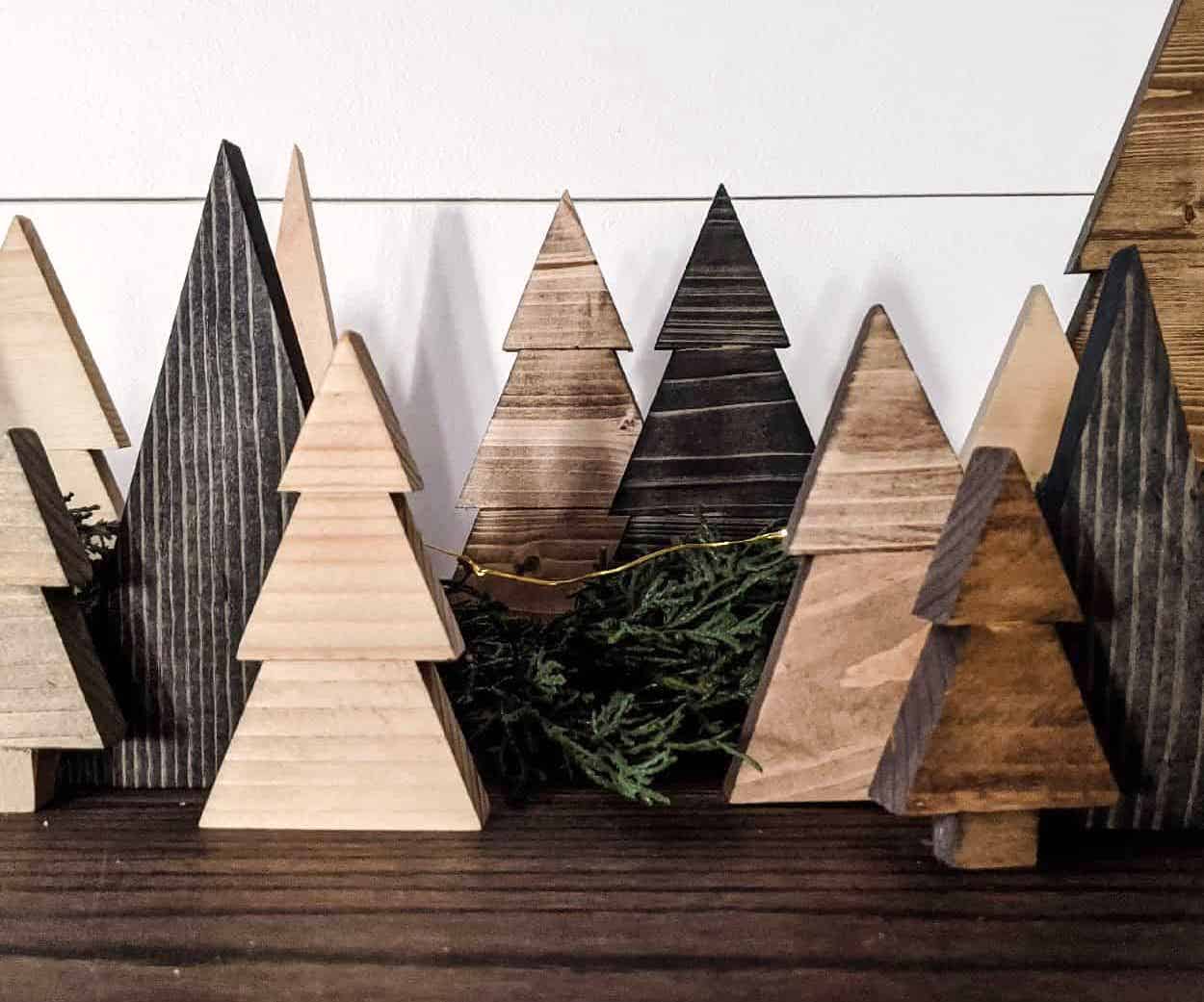 Simple and Affordable DIY Wooden Christmas Trees