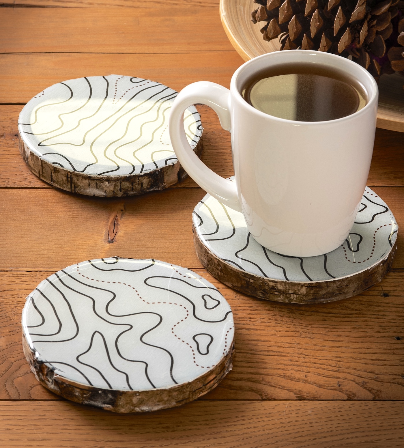 wood slice coasters