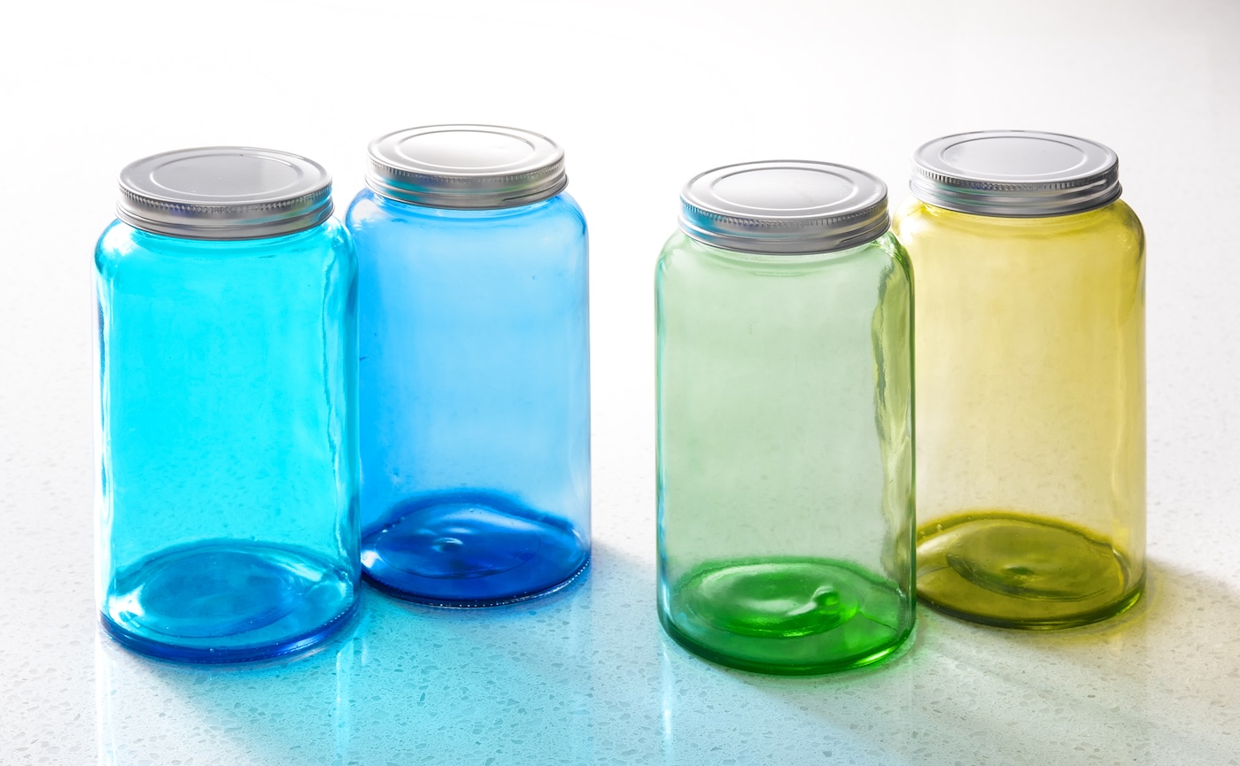 dyed glass mason jars DIY
