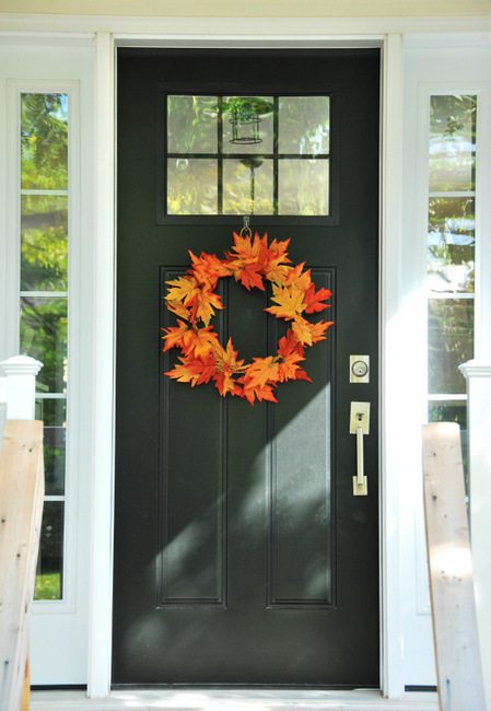 Easy DIY Autumn Leaf Wreath for under $5
