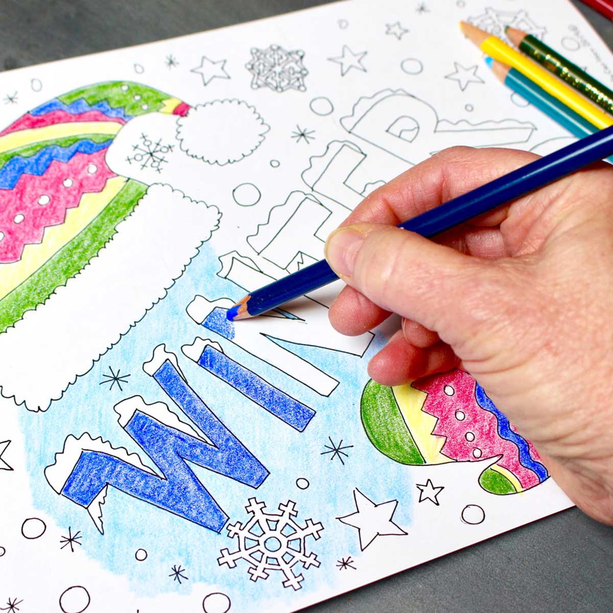 Free Winter Coloring Page for Kids