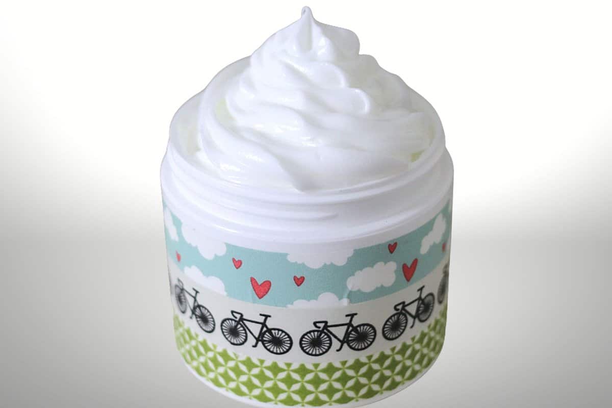 A jar of homemade lotion.