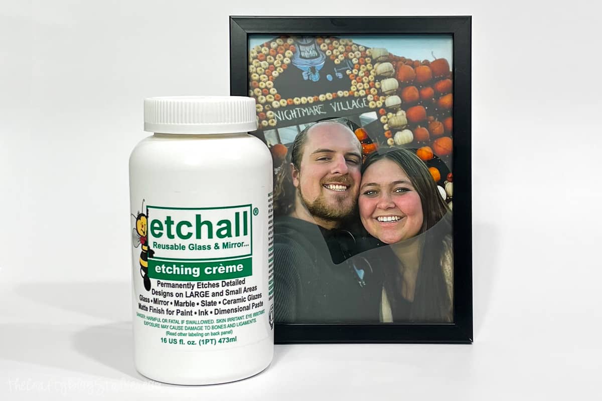 glass etch picture frame 13