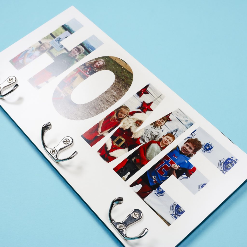 Completed sublimation hanging organizer.