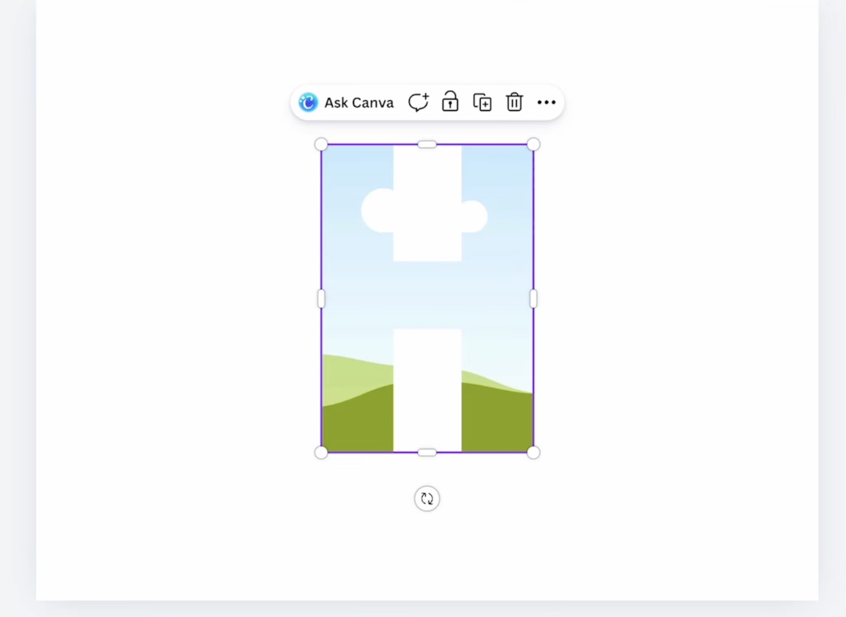 Insert H frame onto the canvas.