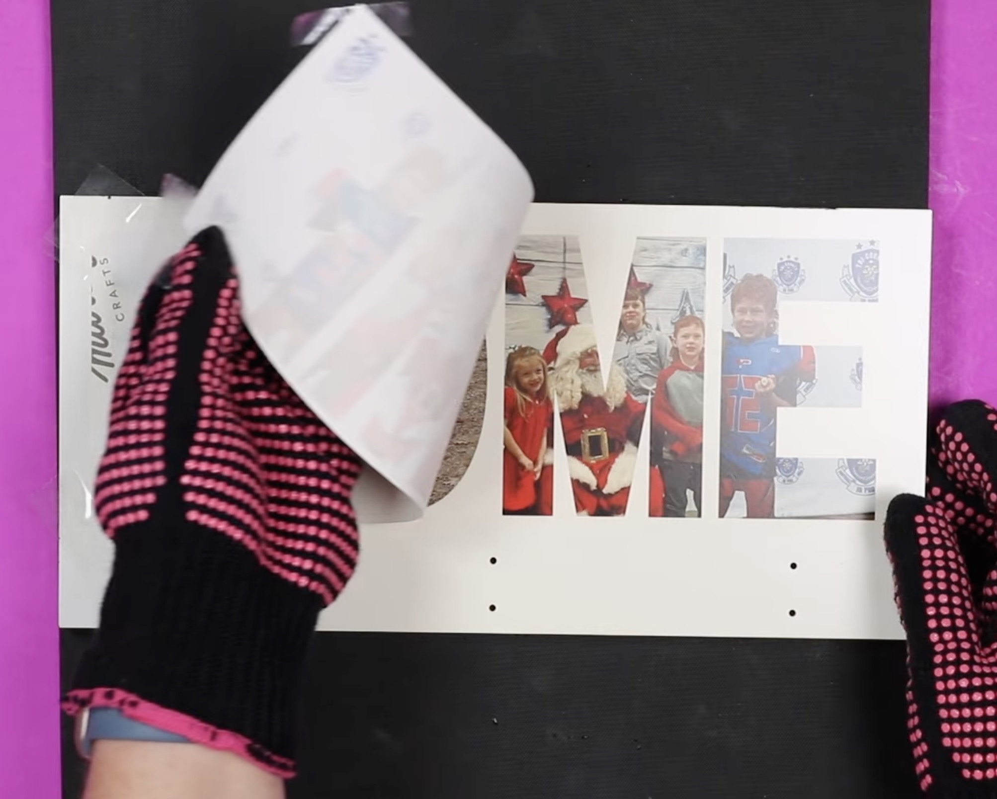 Detach sublimation print.