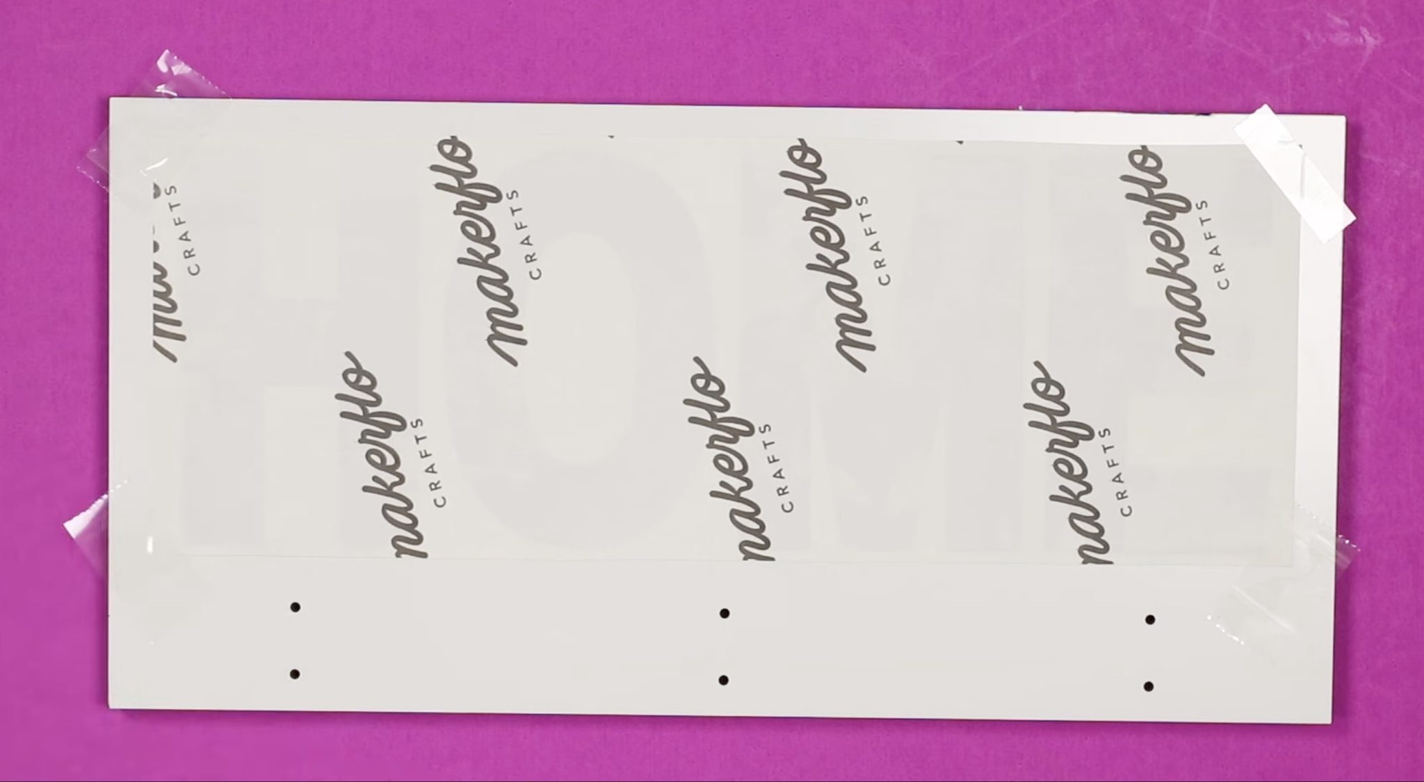 Affix design with heat-resistant tape.