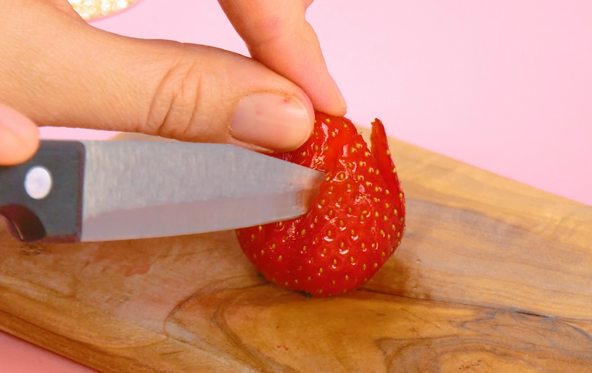 Cut strawberries