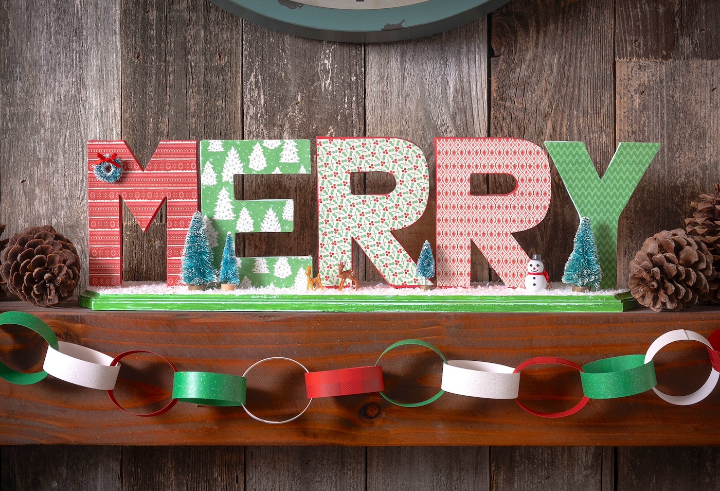 DIY Merry Christmas decor