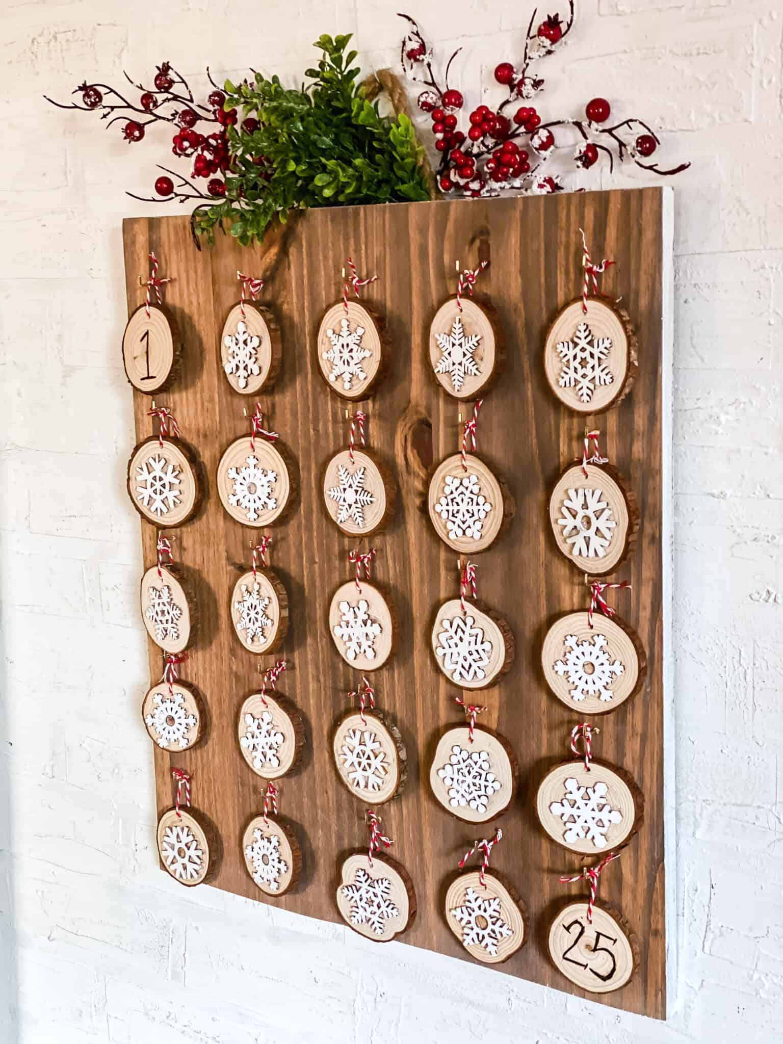 Countdown To Christmas Wood Advent Calendar
