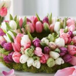 Tulip flower wreath: flowery DIY for spring
