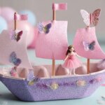 Elf ship made of egg cardboard