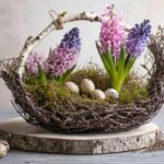 Plant baskets made from birch branches: Make quick spring decorations