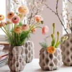 Make vases out of egg cartons: trend decoration thought sustainably