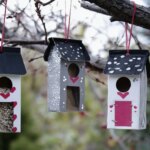 Milk carton birdhouse: quick DIY to imitate
